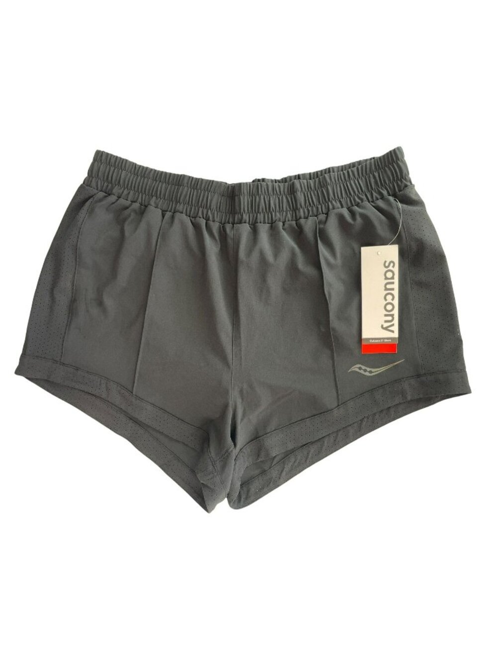 Saucony Outpace 3" Running Shorts Black Lightweight Breathable Women's Sz M NWT
